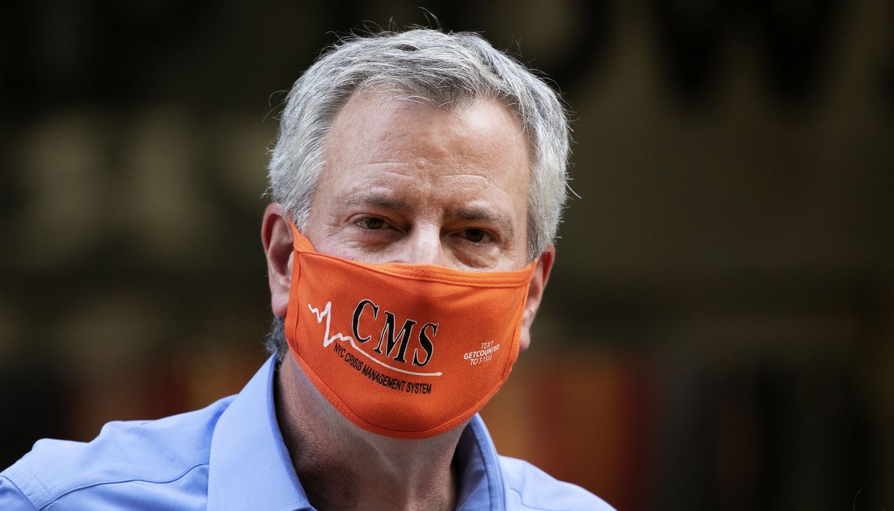 Mayor Bill de Blasio is pictured on July 9 in New York.