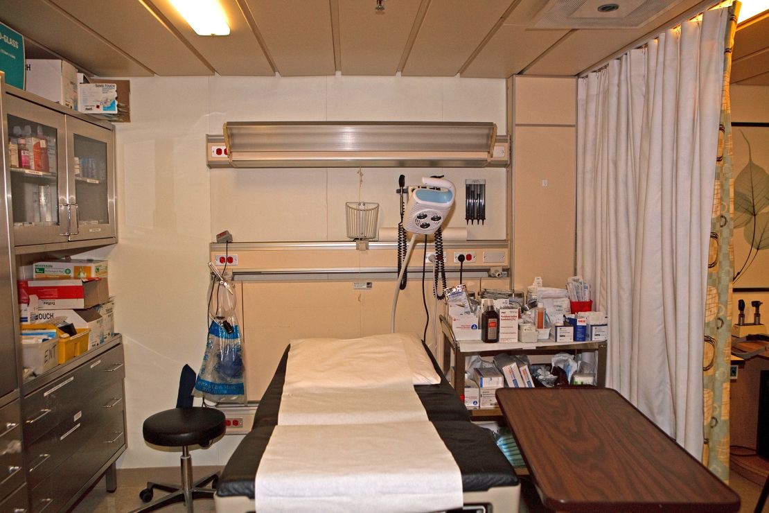 Ship medical centers — like this, on Holland America Line's MS Ryndam — are small but surprisingly capable.