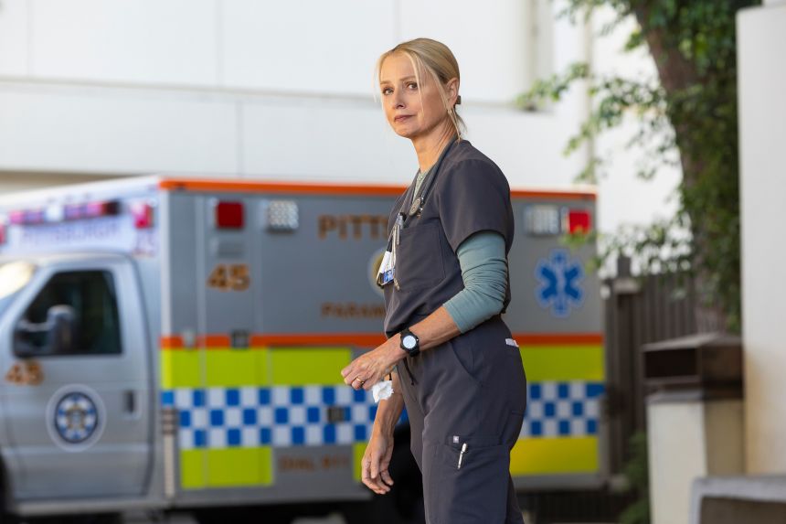 Katherine Lanasa in “The Pitt” season 1. 