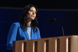 A procuradora-geral de Michigan, Dana Nessel, discursa na Convenção Nacional Democrata no United Center, em Chicago, em agosto.