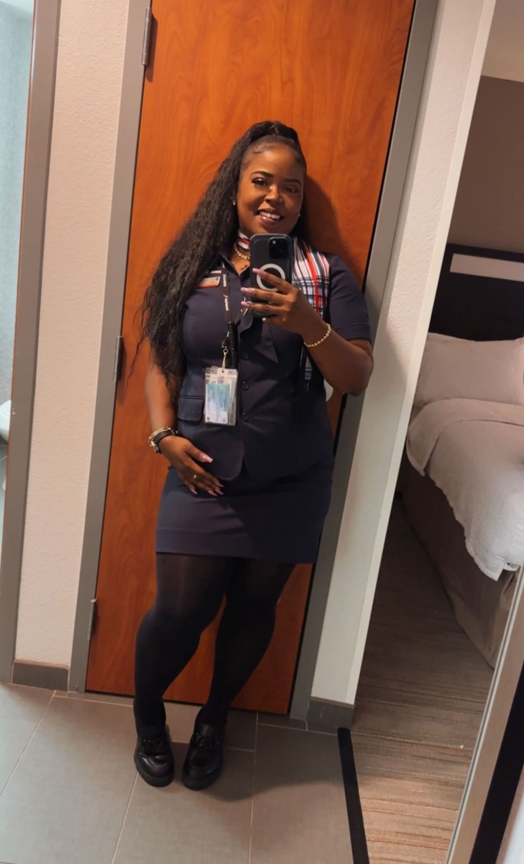 Flight attendant Danasia Elder.