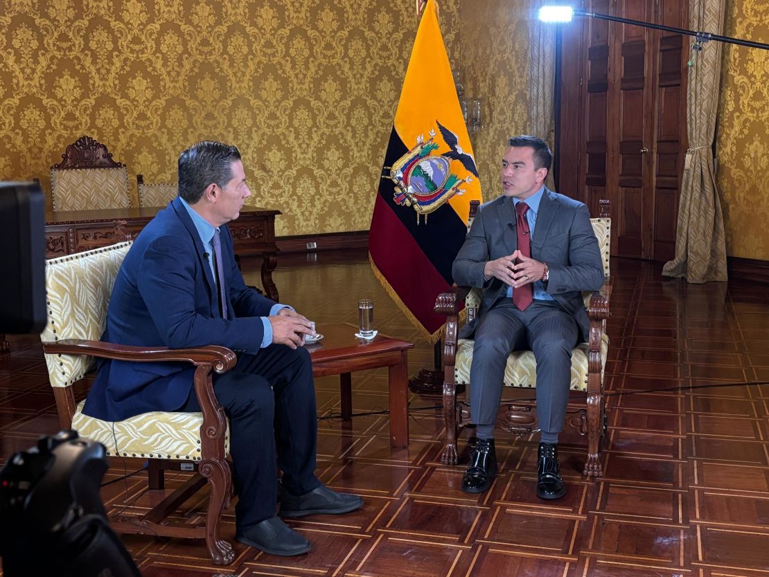 En exclusiva con CNN, el presidente Noboa dice que espera recibir “ayuda  real” de EE.UU. para combatir la criminalidad | CNN