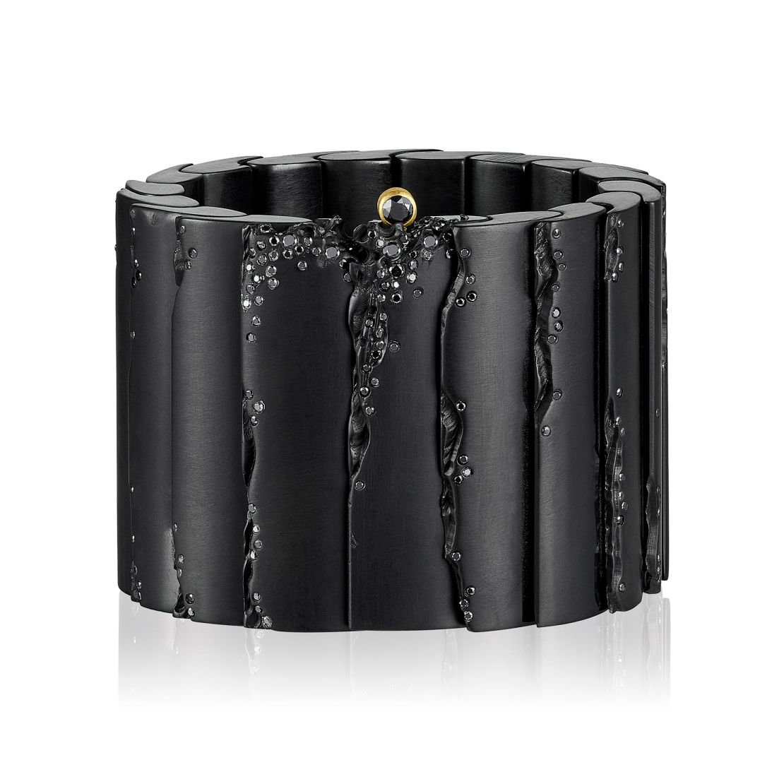 A jet bracelet designed by Jacqueline Cullen.