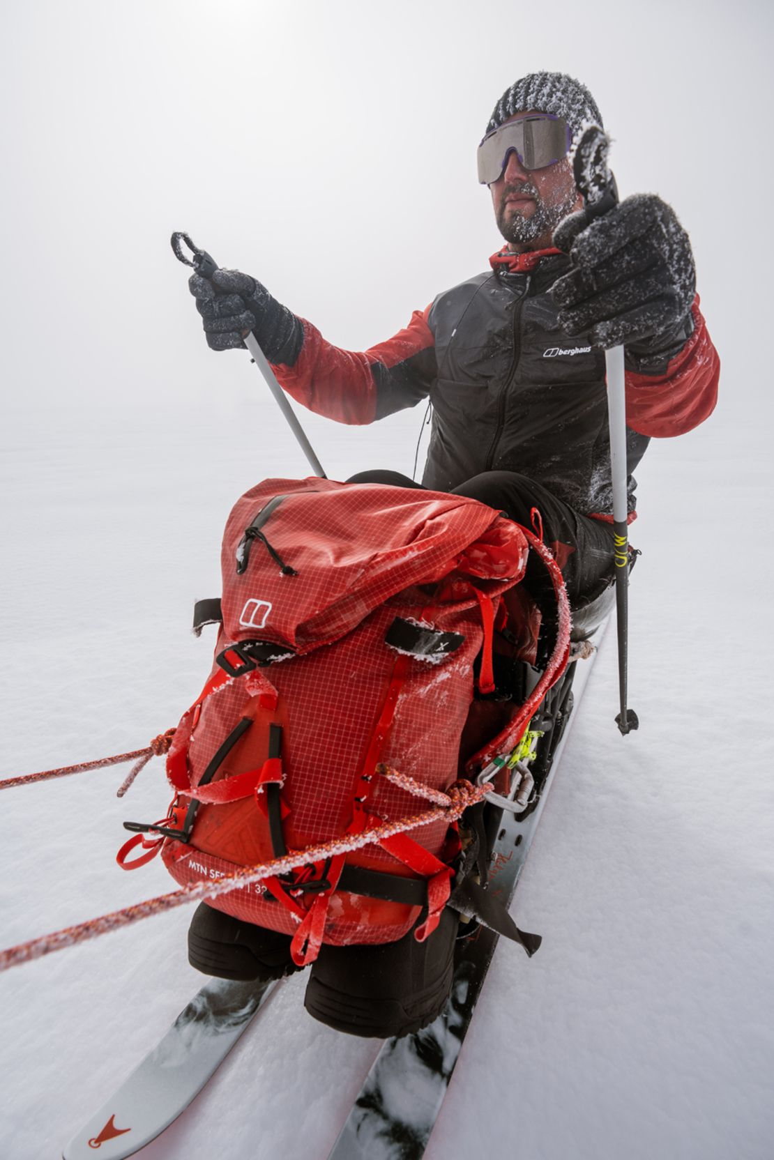 Edwards will be using a sit-ski – “a wheelchair without wheels” – which involves using poles to propel himself forward for roughly 12 hours a day.