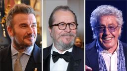 David Beckham, Gary Oldman and Roger Daltrey.