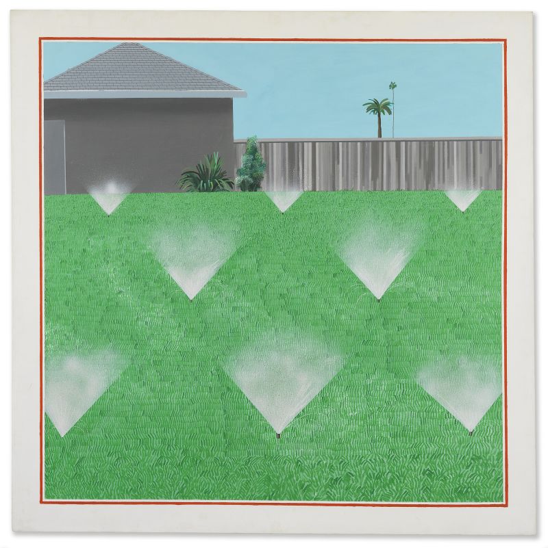 A Lawn Sprinkler  デイヴィッド・ホックニー展 Norman Lear bought a Hockney painting for $64,000. Now it