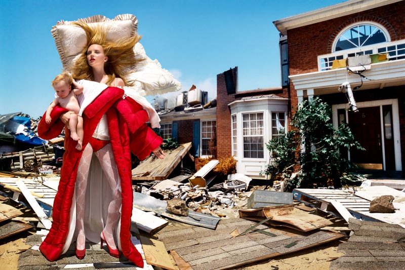 David LaChapelle's controversial hurricane high fashion