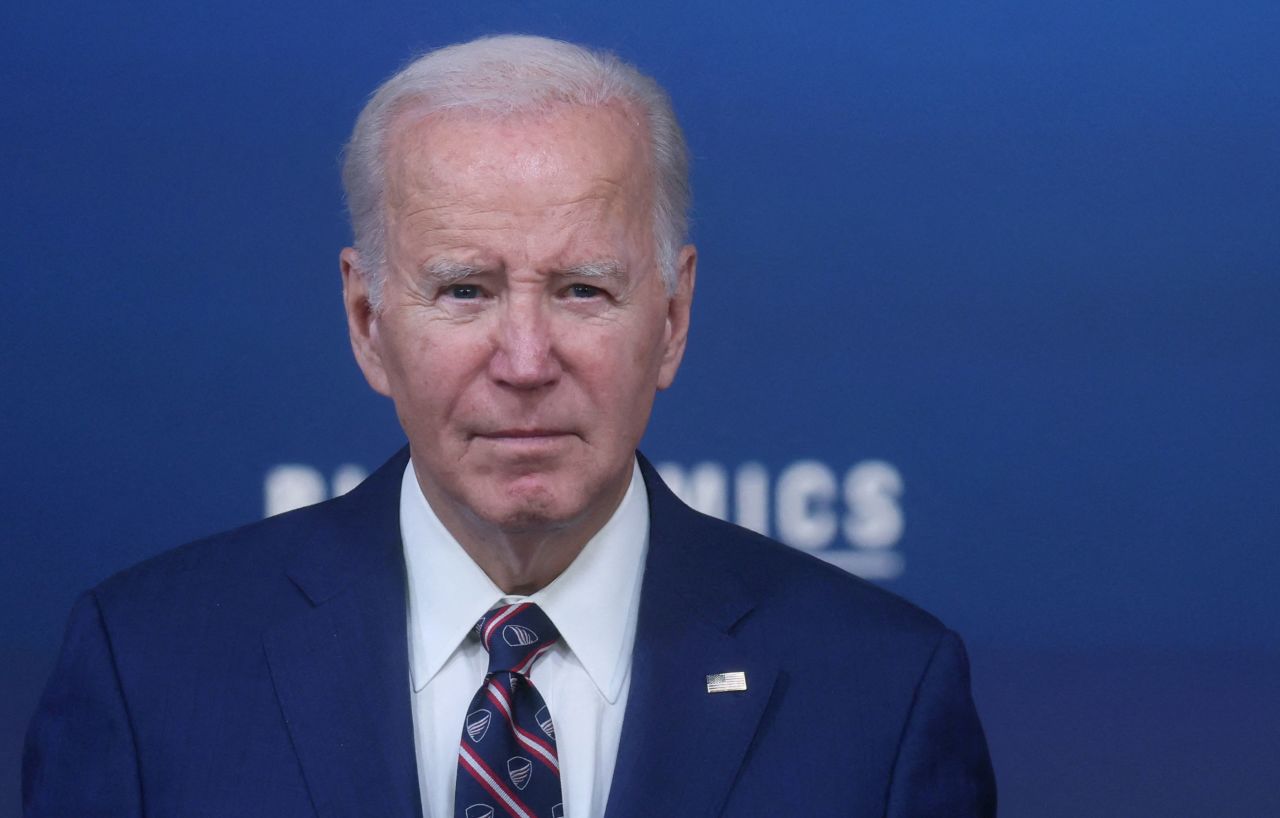 President Joe Biden holds a news conference in Washington, DC, on Monday. 