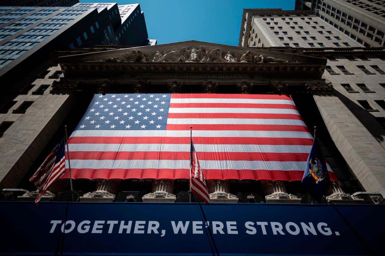 The New York Stock Exchange is pictured on May 26 at Wall Street in New York.