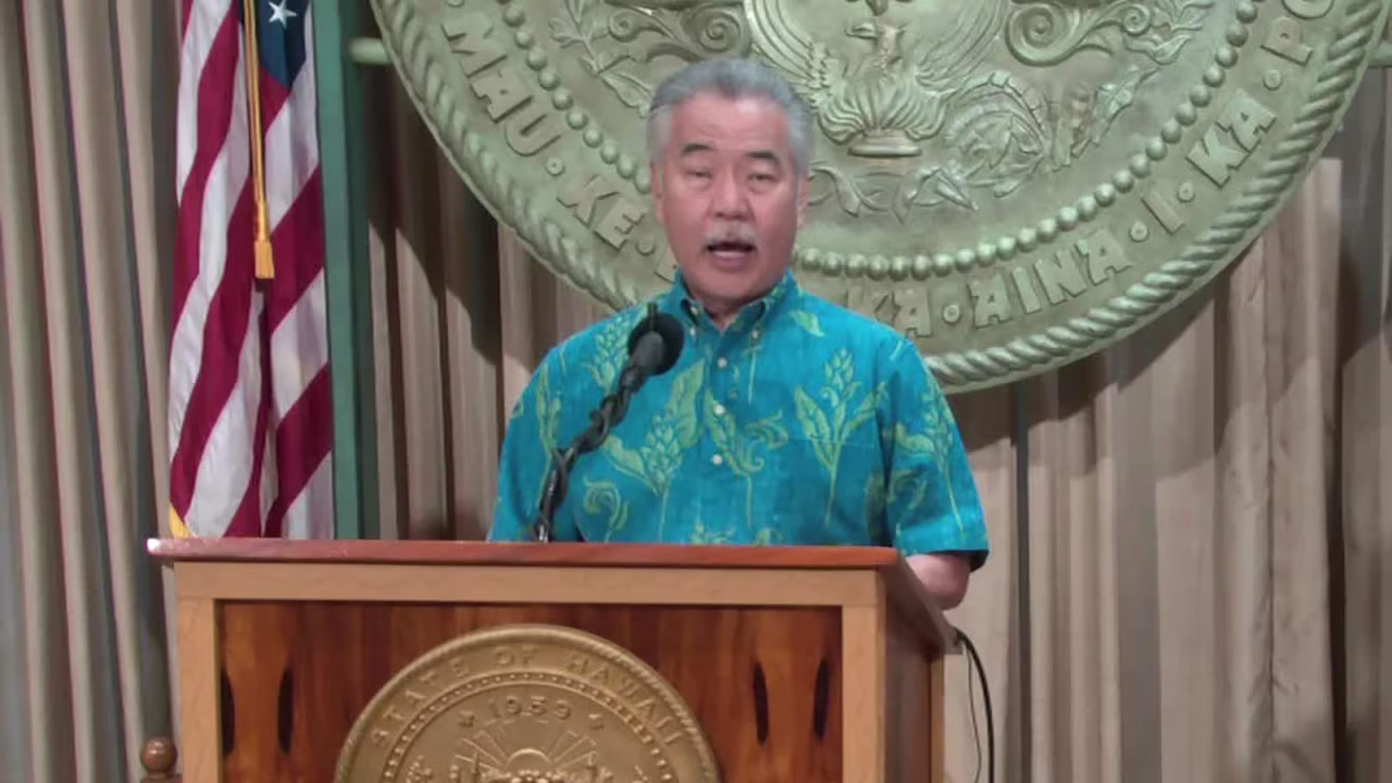 Hawaii Gov. David Ige speaks during a news conference on September 16.