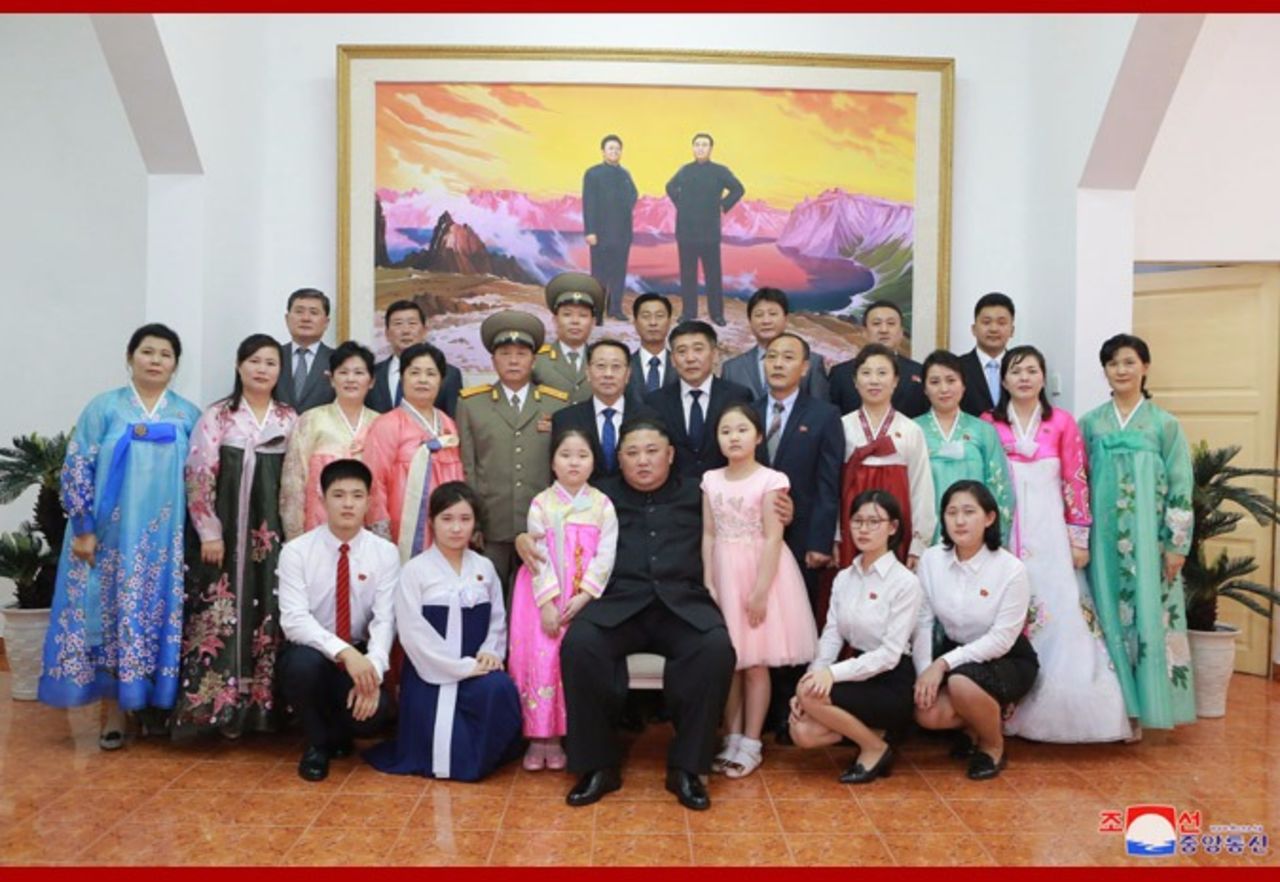 North Korean leader Kim Jong Un during his visit to the North Korean embassy in Hanoi on Tuesday.