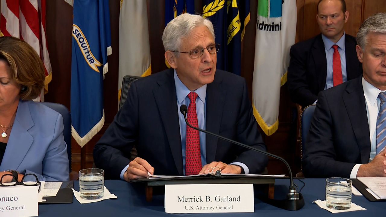 Attorney General Merrick Garland hosted a meeting of the Justice Department’s Election Threats Task Force on Wednesday, September 4, in Washington, DC.