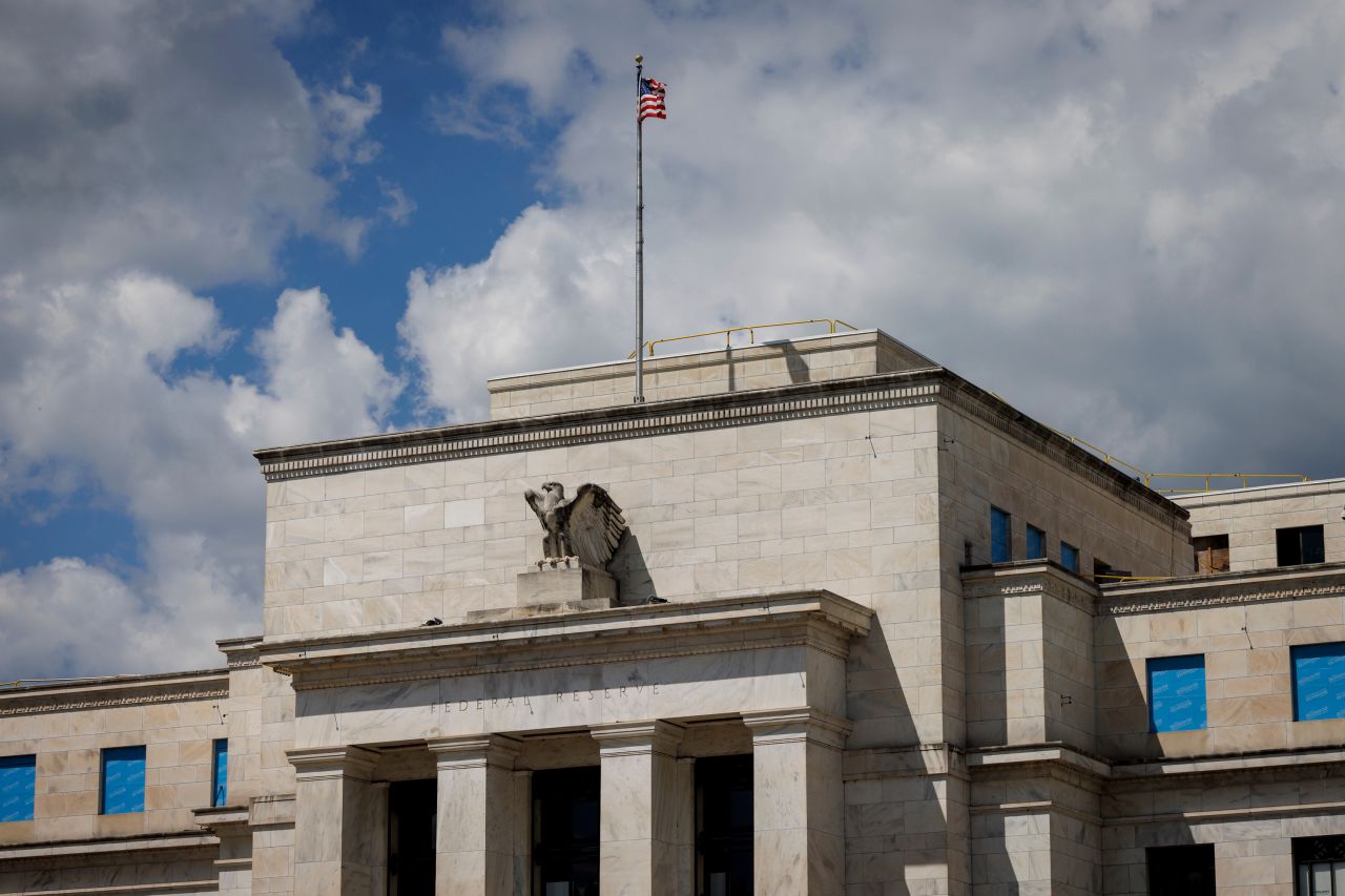 The Marriner S. Eccles Federal Reserve building is seen in Washington, DC, on August 21.