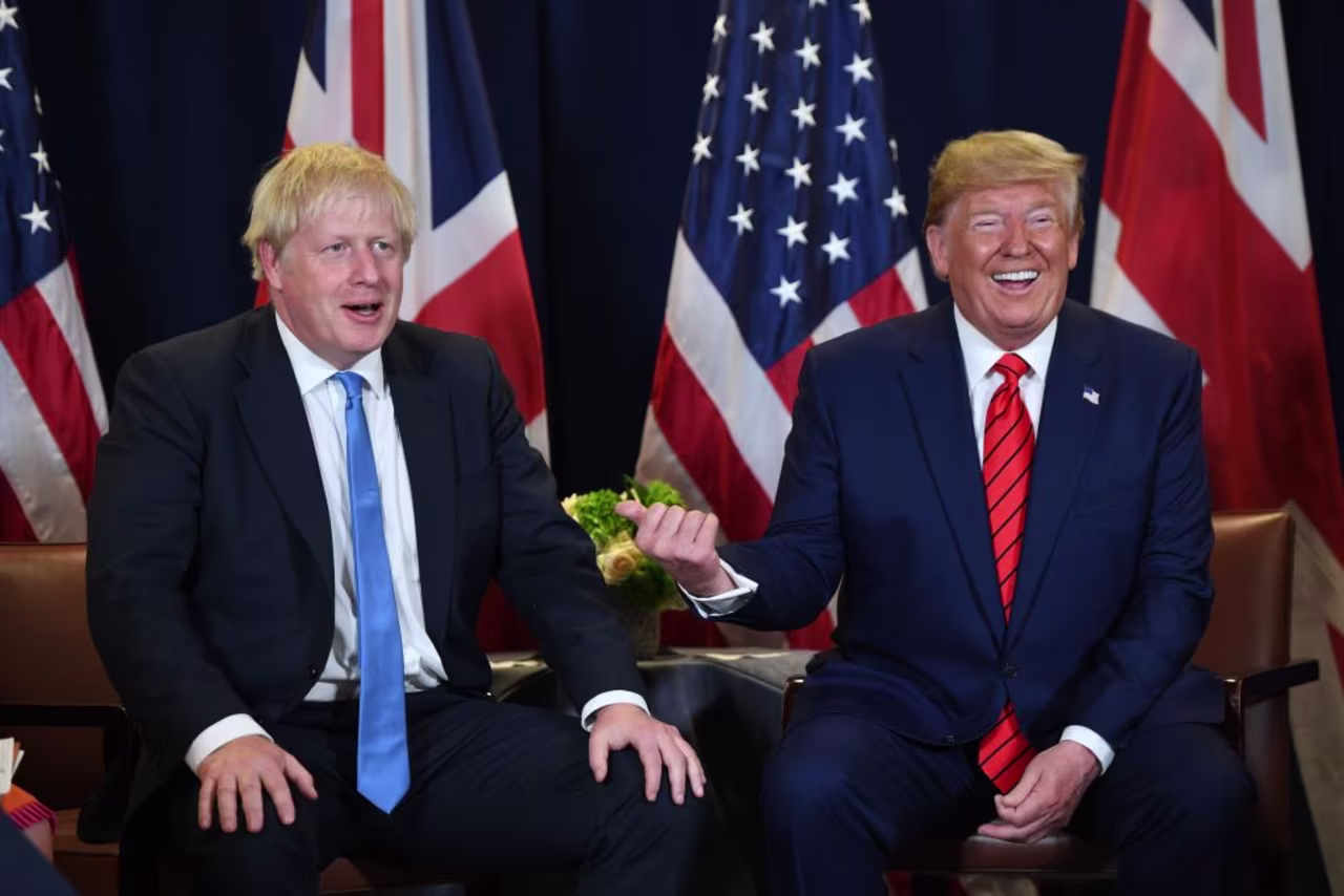 Johnson and Trump at the UNGA on Tuesday.