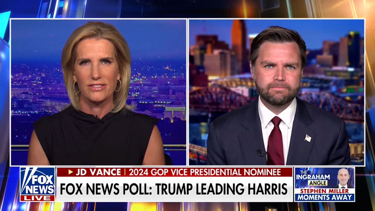 Republican vice presidential nominee JD Vance appeared on Fox News on Wednesday, August 14.