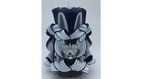 ZeeCandlesPuyallup Carved Hanukkah Pillar Candle