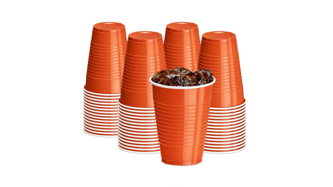 DecorRack Orange Plastic Cups, 40-Count.jpg