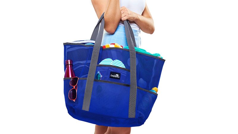 Large Sports Travel Shoulder Bag Beach Bag Mesh Travel Clothing Swim Bag Holder 