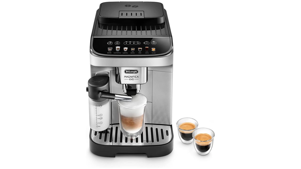 De'Longhi Dinamica Automatic Coffee & Espresso Machine with Iced Coffee +  Manual Milk Frother