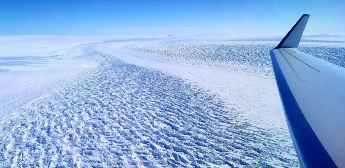 The ancient landscape was discovered beneath the ice inland from Denman Glacier in East Antarctica pictured here.