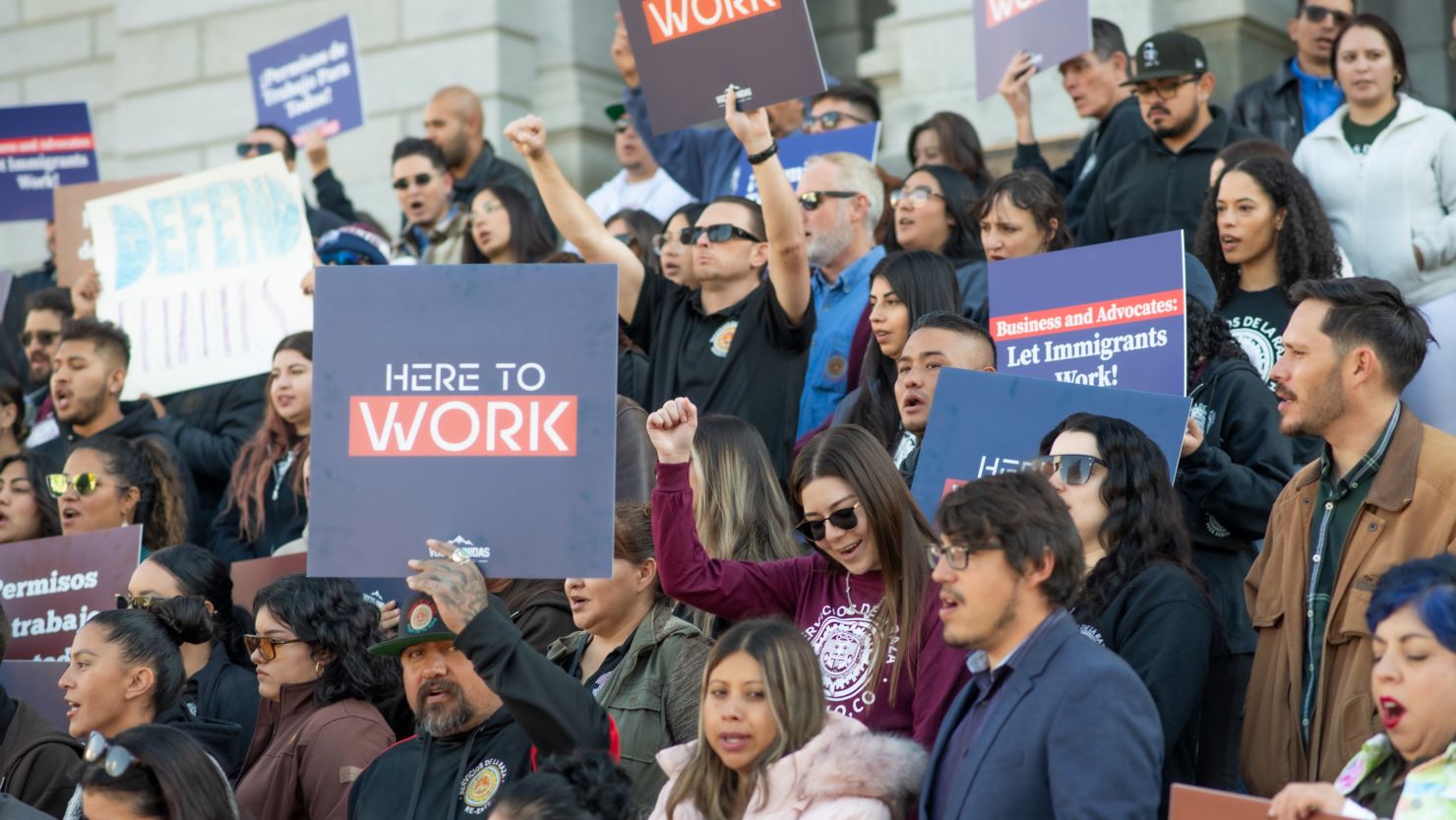 Business leaders, longtime immigrant workers, mixed-status families and others gathered at the Colorado Capitol in Denver last fall to push President Joe Biden to expand work permits to more undocumented immigrants who have lived in the US for years.