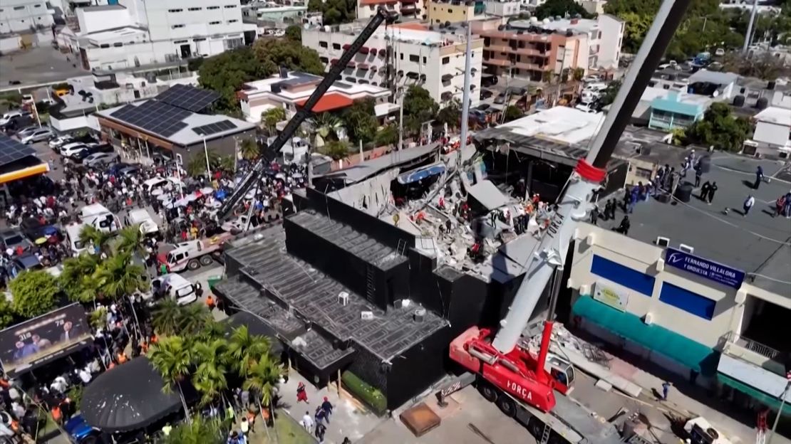 El techo colapsado de la discoteca Jet Set en Santo Domingo, República Dominicana.
