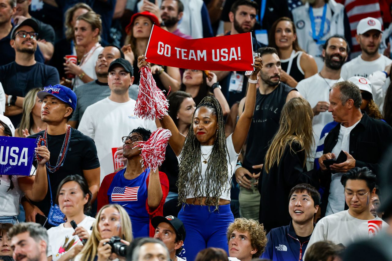 Fans cheer on Team USA. 