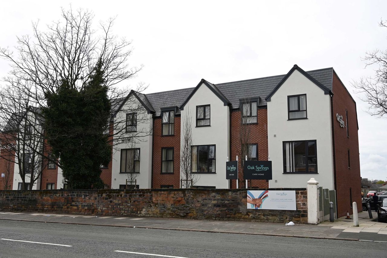 Oak Spring care home in Liverpool, England. The home's management says there have been suspected cases of coronavirus-related deaths at the facility. 