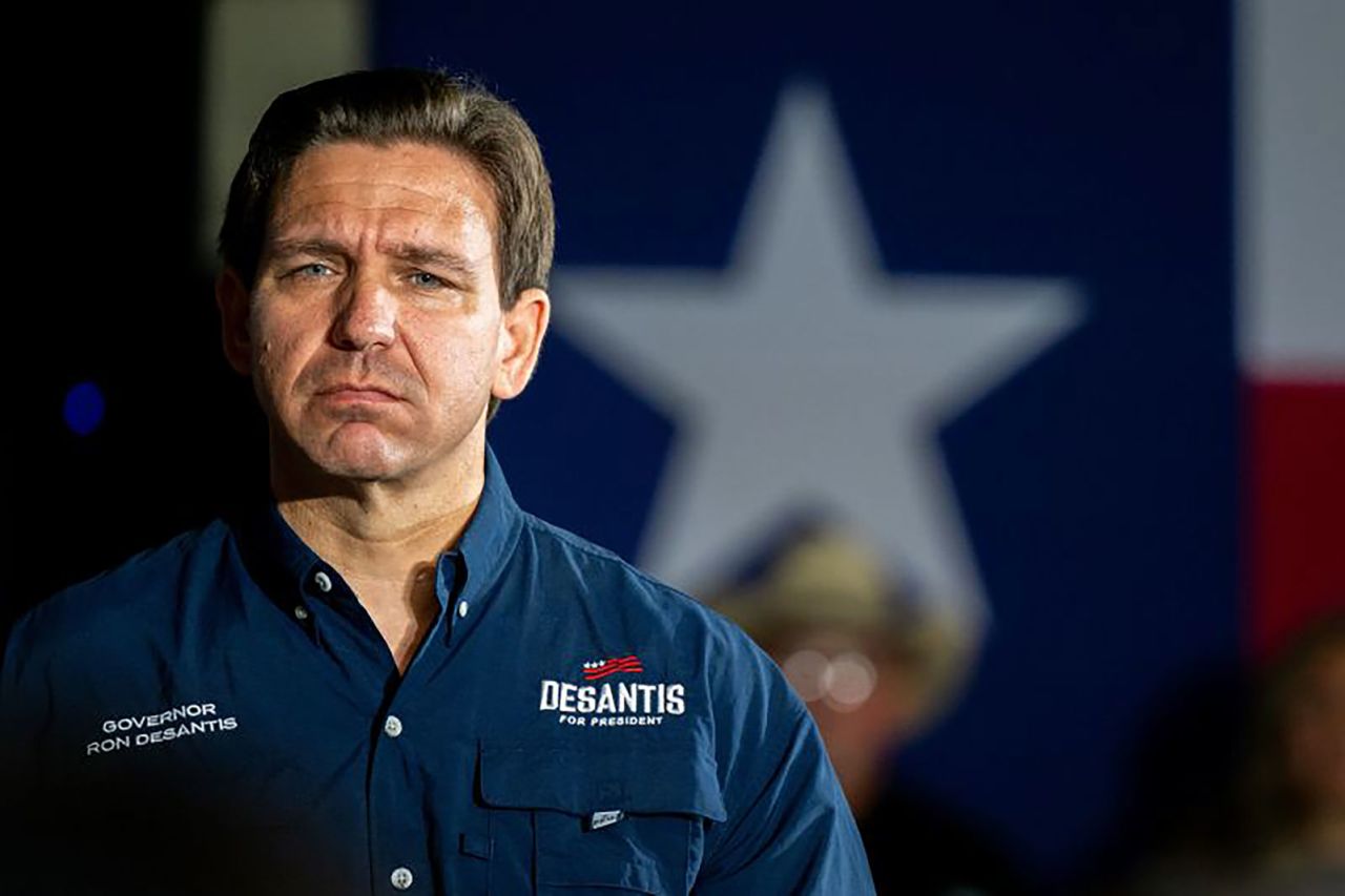 Florida Gov. Ron DeSantis is seen at a campaign rally in Eagle Pass, Texas, on June 26.