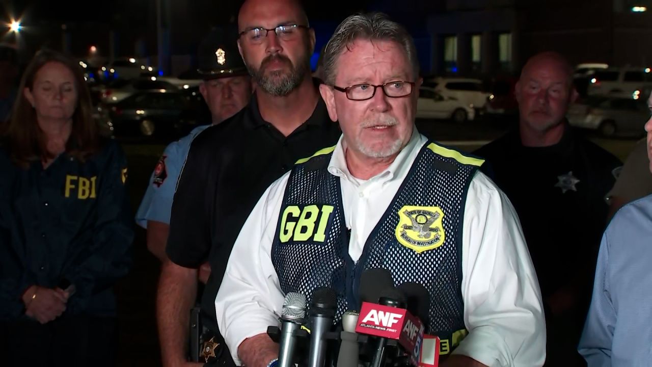 Chris Hosey speaks during a press conference on September 4.