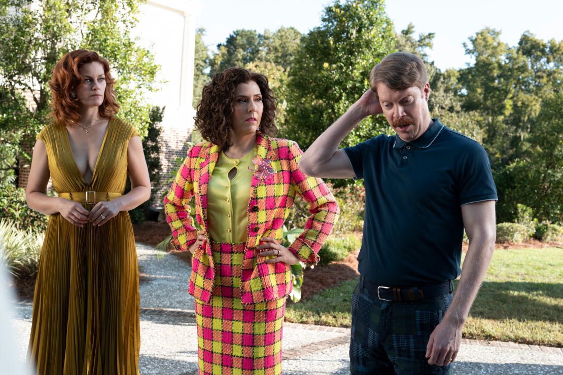 Amber (Cassidy Freeman, left) and Judy Gemstone (Edi Patterson, center) both ascribe to the standards of 