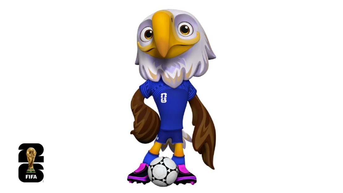 Clutch, el Ã¡guila calva, es una de las tres mascotas de la Copa Mundial de la FIFA 2026.