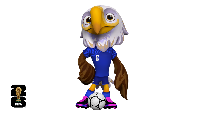 Clutch the Bald Eagle is one of the three mascots for the 2026 FIFA World Cup.