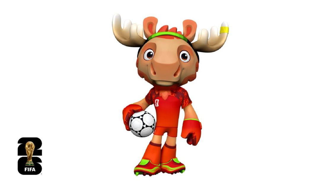 Maple the Moose es una de las tres mascotas de la Copa Mundial de la FIFA 2026.