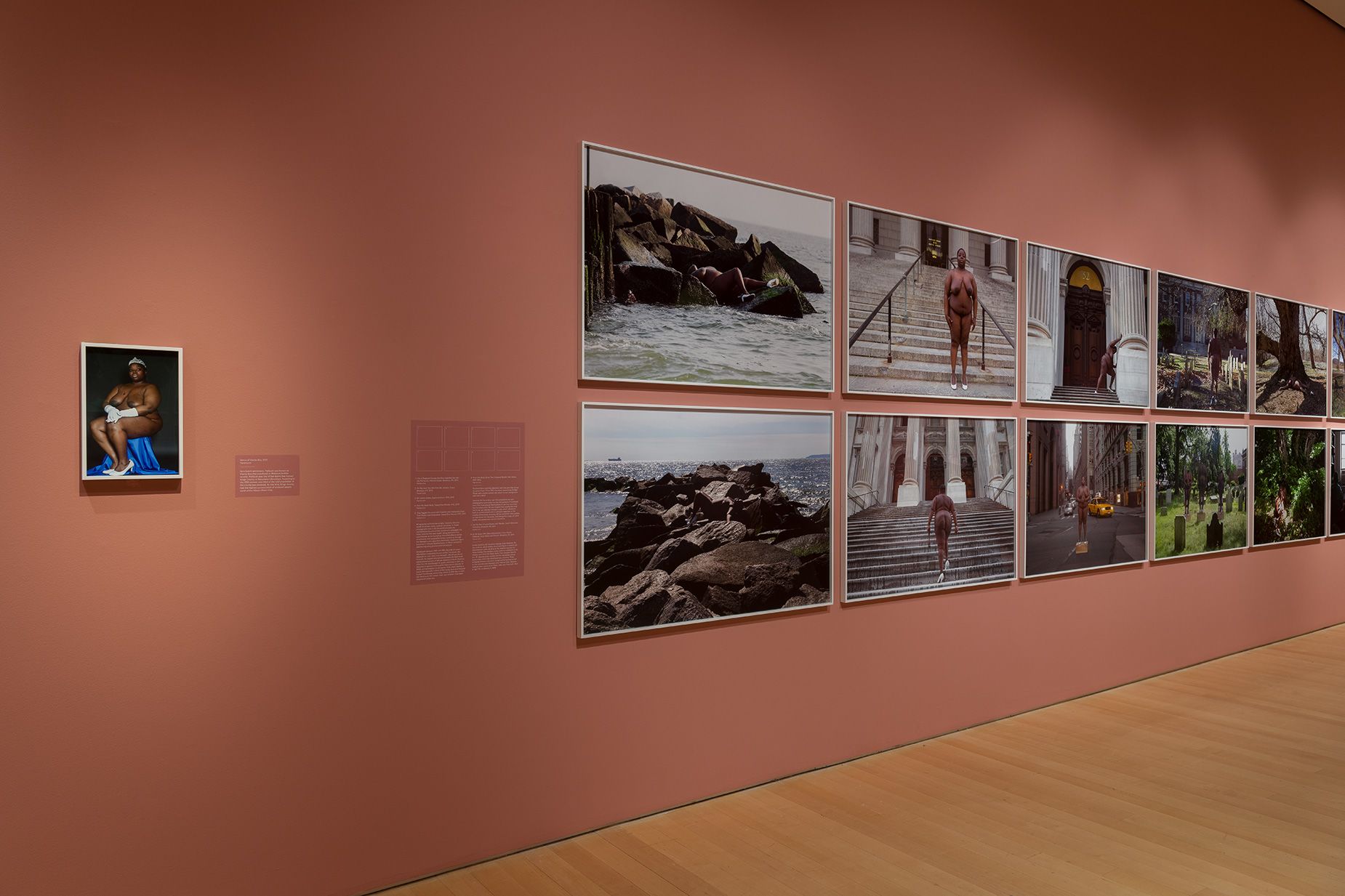 Faustine's "White Shoes" exhibition at the Brooklyn Museum opens with her 2012 shot "Venus of Vlacke Bos," (far left).