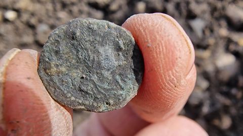 Archaeologists found Roman coins at the site.