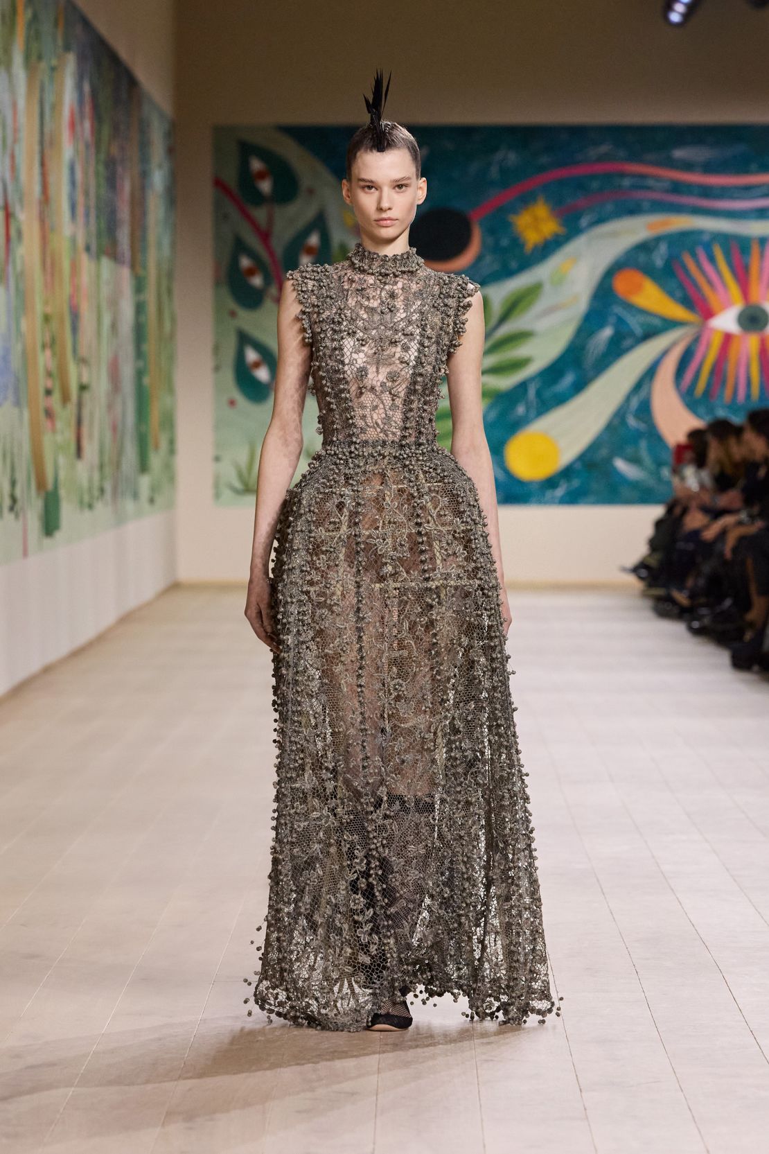 Inspired by the transitional moments between childhood and adulthood, Dior designer Maria Grazia Chiuri sought to incorporate playful details into her show.
