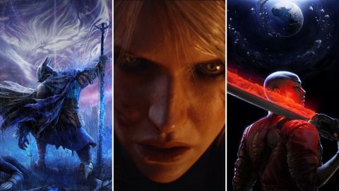 Imagen promocional de "Elden Ring Nightreign" a la izquierda, captura de pantalla del tráiler de "The Witcher IV" en el centro e imagen promocional de Intergalactic: The Heretic Prophet" a la derecha.