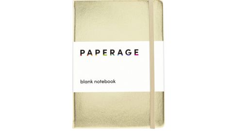 Paperage Blank Journal Notebook (Metallic Gold)