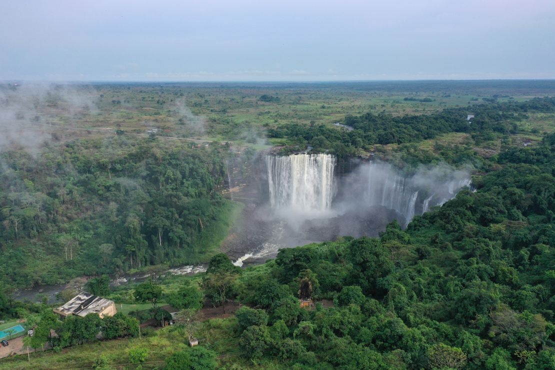 The falls are situated about 240 miles from Angolan capital Luanda.