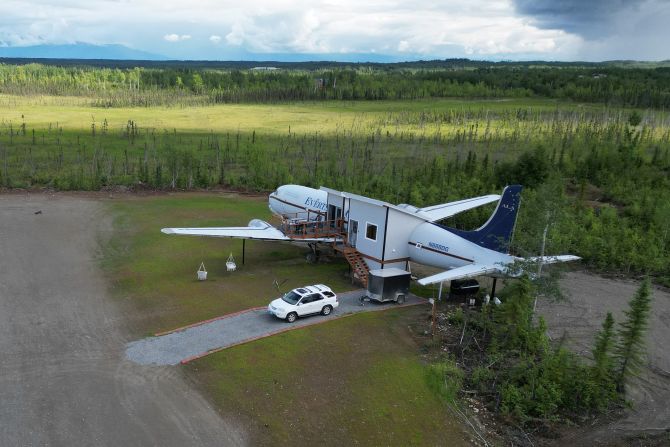 <strong>The DC-6 with parking: </strong>Sourcing a new plane for the site has typically been an eight-to-nine month process, Kotwicki says.