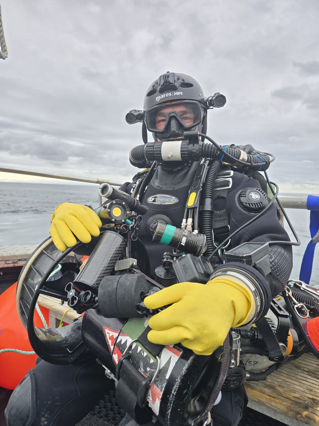 Deep wreck diver Dom Robinson recounted the discovery on YouTube.