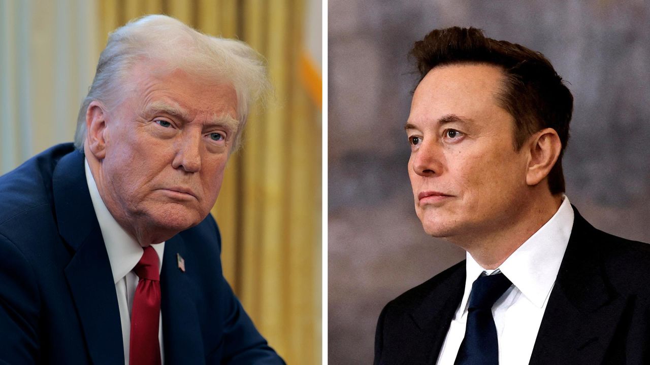 President Donald Trump and Elon Musk.