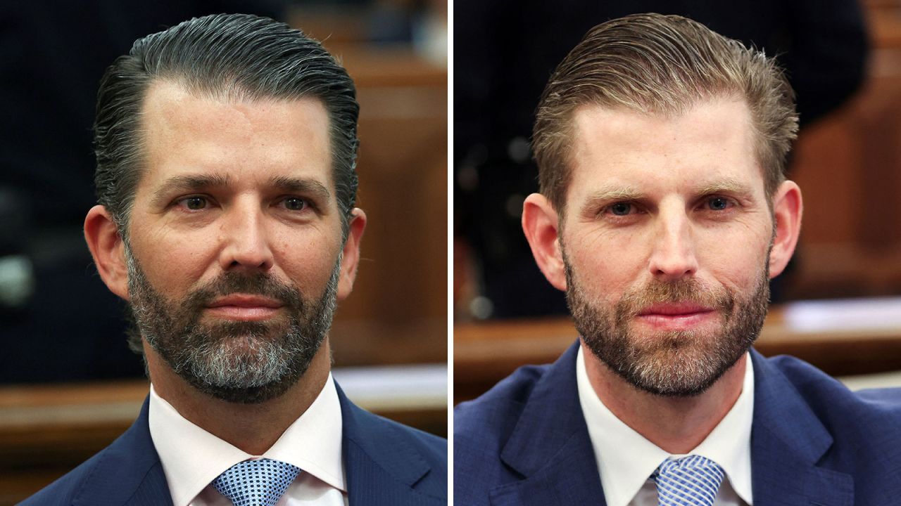 Donald Trump Jr. and Eric Trump on November 2.