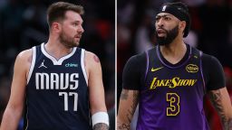 From left: Luka Doncic and Anthony Davis. 
