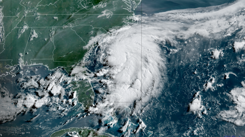 Tropical Storm Chantal meanders off the Southeast coast on Saturday morning.