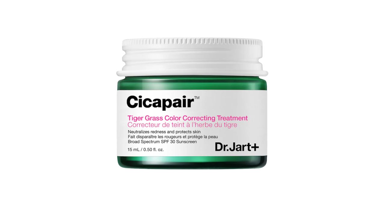 Dr. Jart Mini Cicapair Tiger Grass Color Correcting Treatment in green jar 