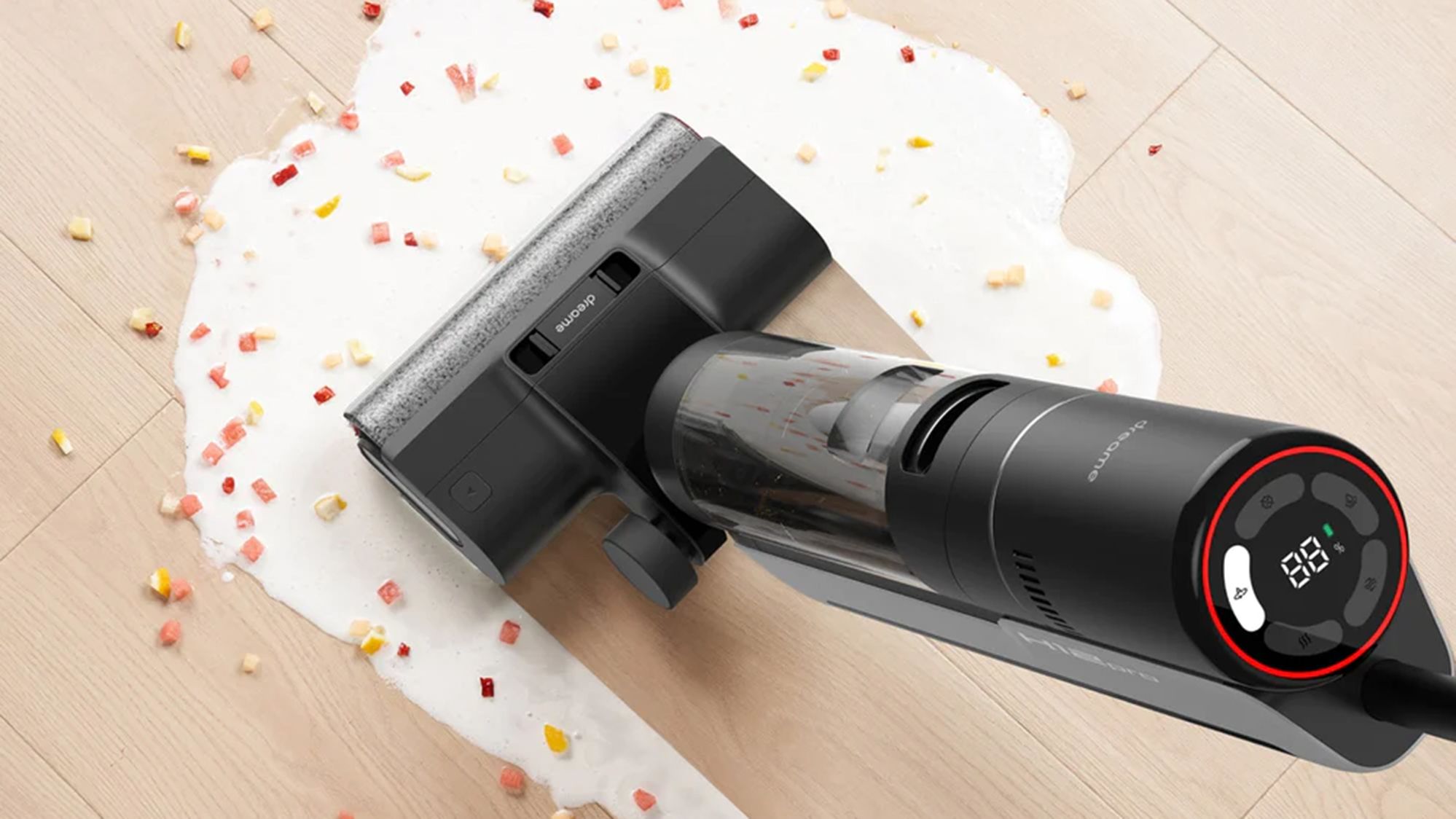 MOOKA Cordless Wet Dry Vacuum Cleaner Hard Floors Stick Vacuum Mop  Self-Cleaning