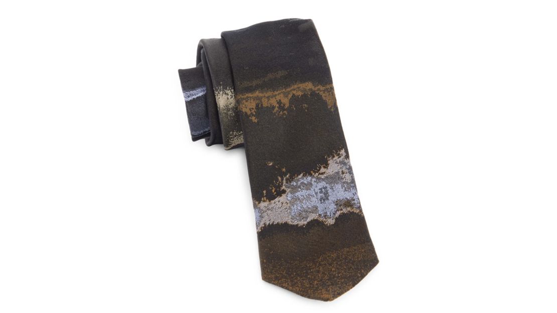 Dries Van Noten Marbled Silk Tie