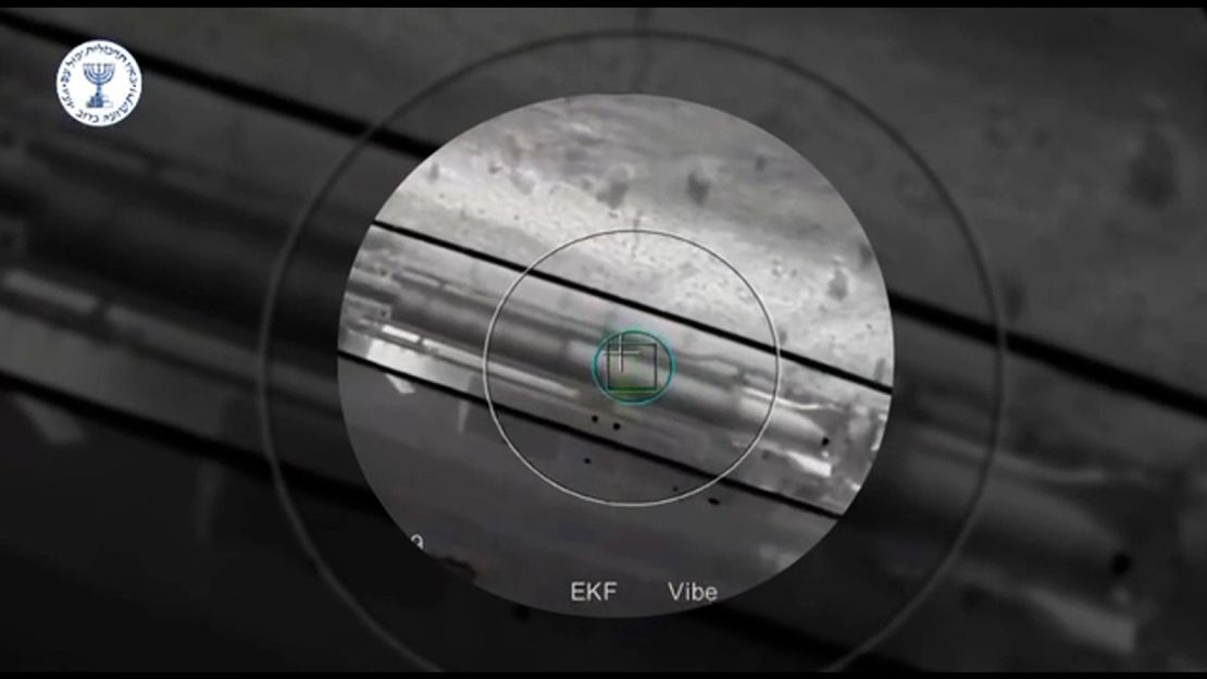A video shared with CNN appears to show a one-way attack drone targeting a missile launcher.